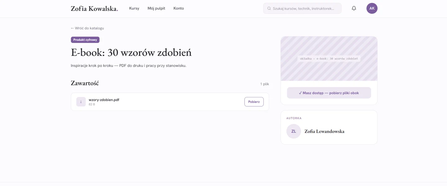 Produkt cyfrowy do pobrania